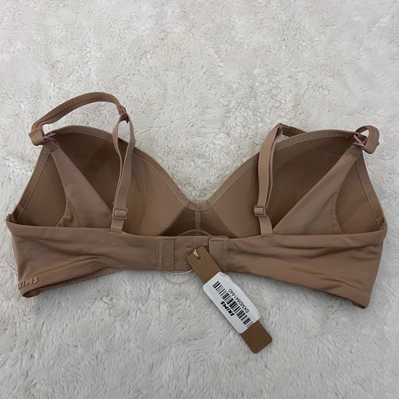 SKIMS Women's Wireless Form Maternity T-Shirt Demi Nursing Bra Clay size 32B NEW - Picture 5 of 9
